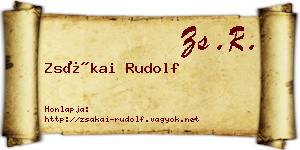 Zsákai Rudolf névjegykártya